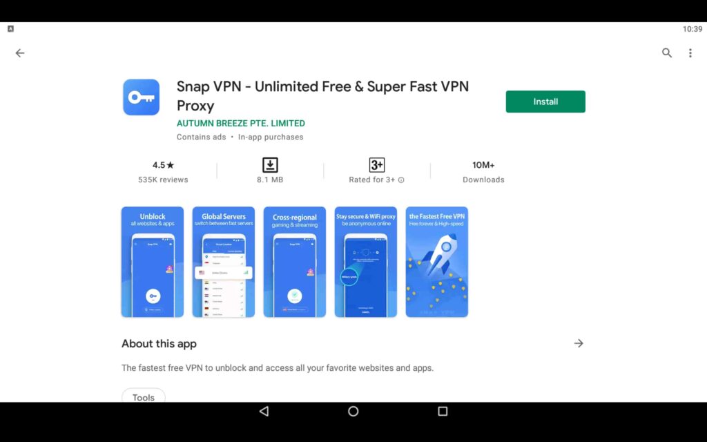 Install Snap VPN on PC