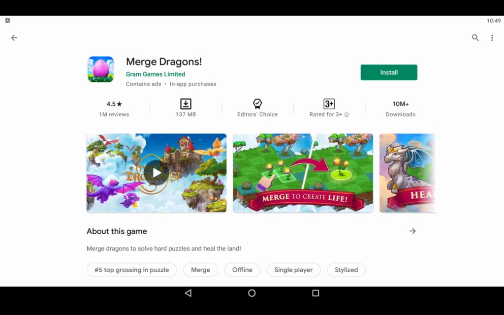 Install Merge Dragons on PC
